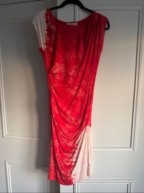 Vanessa Williams Tie Dye Side Ruched Dress